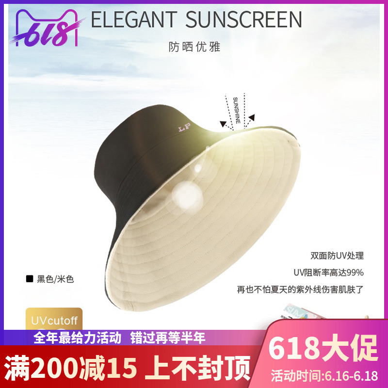 Big S Same item Covering her face sunshade ultraviolet-proof U.S.A LACKPARD Sunscreen LP UV Two-sided Sunscreen Fisherman hatin the Accessories/Leather belt/Hat/Muffler , Hat category - from Buy2taobao.com to provide professional Taobao agent buy service