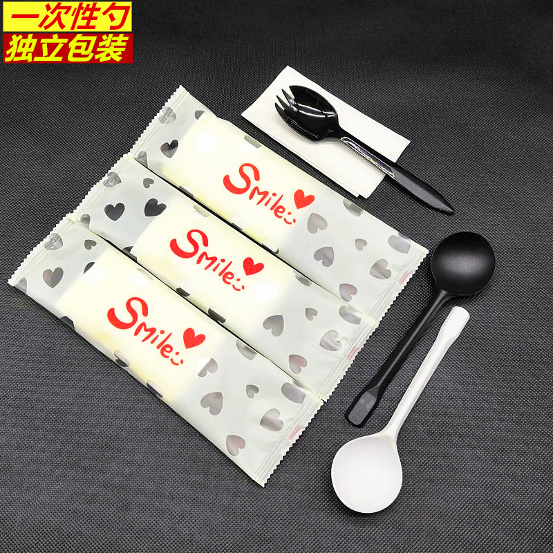 一次性勺子独立包装水果捞甜品勺外卖汤粥勺叉勺纸巾两件套可定制在类目 餐饮具, 餐具, 叉/勺/筷套装中 - 来自Buy2taobao.com提供专业的淘宝代购服务