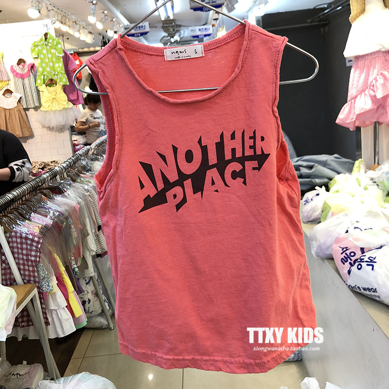 韩国童装2019夏款新品儿童背心男童女童舒适女孩百搭棉质背心554|msdalam kategori Kanak-kanak/Bayi/Keluarga dipasang, Vest abah-abah - dari Buy2taobao.com untuk memberikan perkhidmatan ejen Taobao profesional membeli