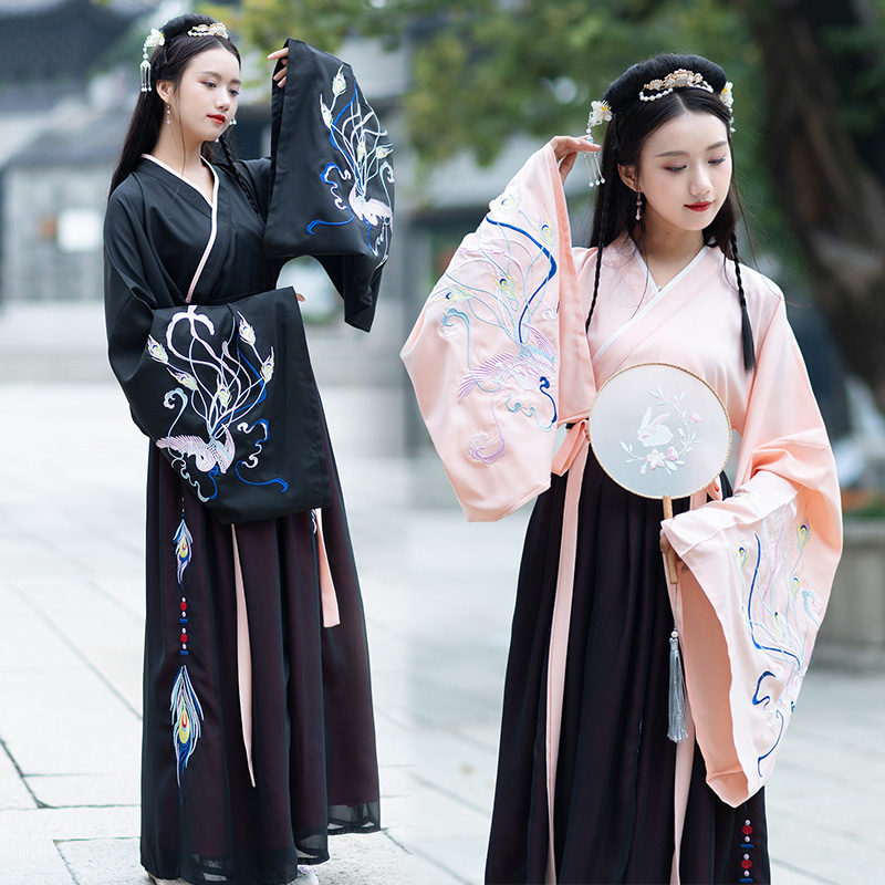 汉唐之梦汉服女原创重回古风中国风学生魏晋风广袖非古装襦裙套装|ruв категории Женская одежда, костюм/национальная одежда/театр костюм, национальная одежда/этап погрузки - от Buy2taobao.com для оказания профессиональной услуги покупки агента Taobao