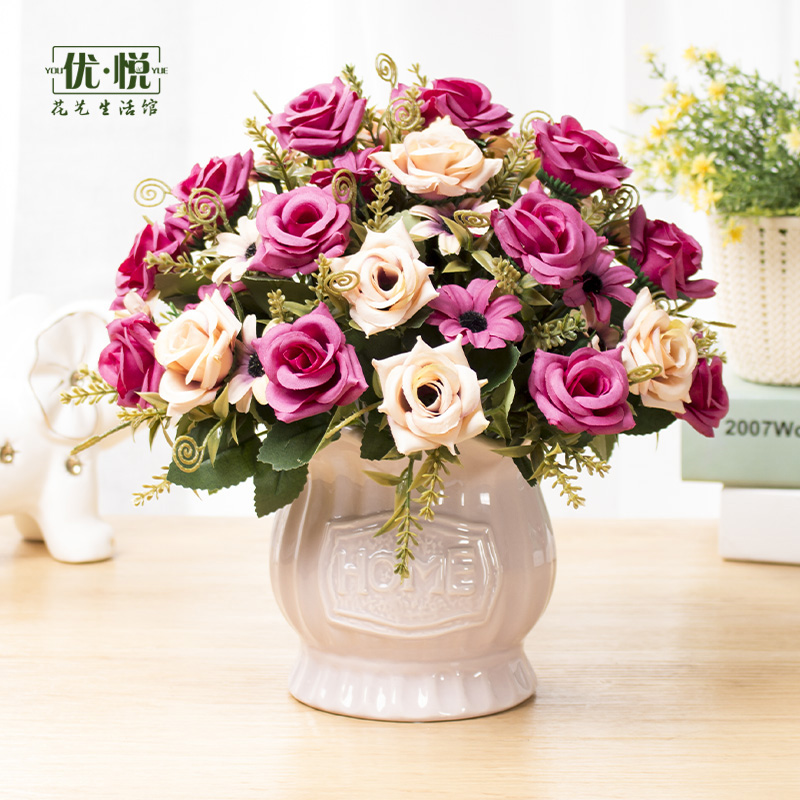 轻奢装饰 高品质仿真假花 北欧居家结婚绢布娟花床头柜餐厅台花在类目 家居饰品, 花瓶/花器/仿真花/仿真饰品, 仿真花/假花中 - 来自Buy2taobao.com提供专业的淘宝代购服务