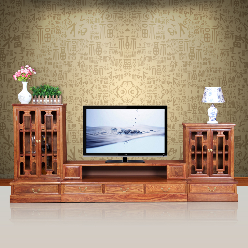 Rosewood TV cabinet All solid wood Cabinet modern Chinese style furniture To fake something antique Rosewood Triple combinationin the Residential furniture , Cabinet , TV cabinet category - from Buy2taobao.com to provide professional Taobao agent buy service