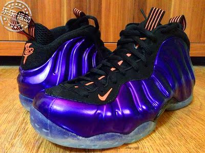 乐乐运动nike air foamposite one电光紫喷 太阳喷喷泡314996-501