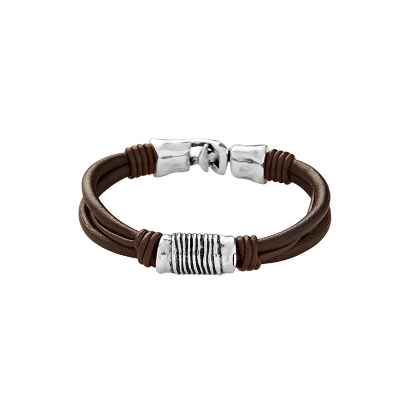Genuine Spain Pure hand tide brand UNO DE 50 Simplicity personality Thread Multi-level Leather Braceletin the Jewelry/Diamond/Jade/Gold , Counter swarovski Crystal (New) , Bracelets category - from Buy2taobao.com to provide professional Taobao agent buy service
