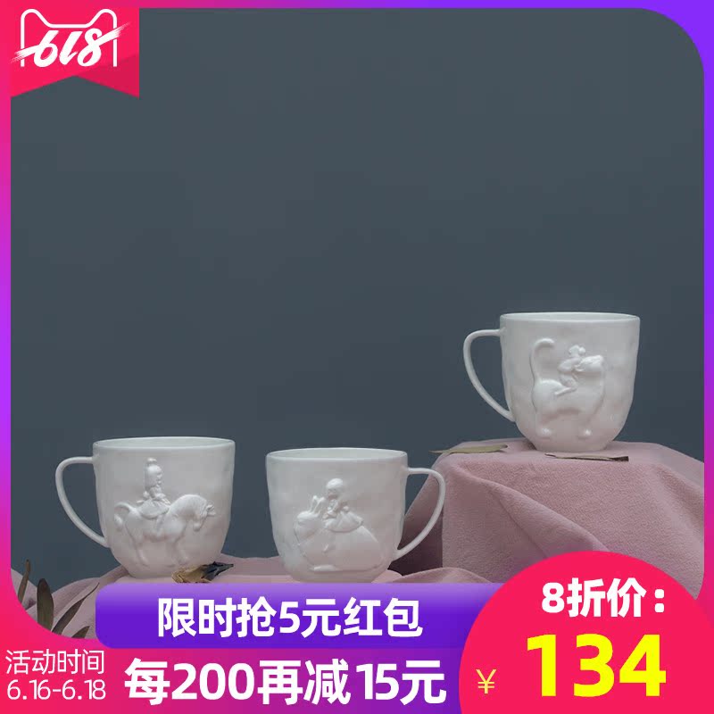 可米生活白夜童话猫将军陶瓷浮雕马克杯独角兽梦马北欧矮杯子艺术|ruв категории Домашний быт, творческие украшения, творческие подарки - от Buy2taobao.com для оказания профессиональной услуги покупки агента Taobao