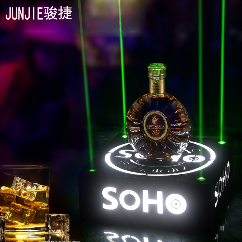 激光酒座KTV酒吧发光洋酒酒架方形 创意个性亚克力底座红酒展示架|ruв категории посуда, до дна/бокал/вино, вина стойки - от Buy2taobao.com для оказания профессиональной услуги покупки агента Taobao