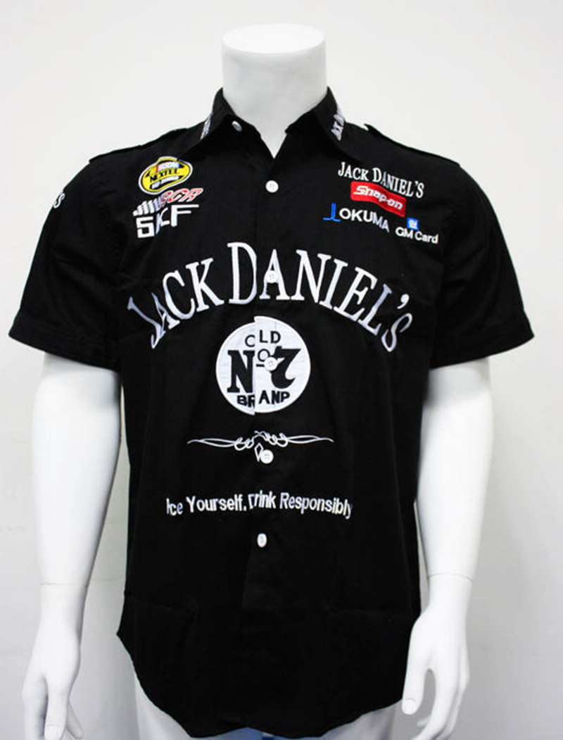 Summer racing suits Short-sleeved cotton shirt shirt Jack Daniels Full embroidery LOGO Motorcycle clothing shirtsin the Sports/Yoga/Fitness/Fans supplies , F1/Racing , Racing suits category - from Buy2taobao.com to provide professional Taobao agent buy service