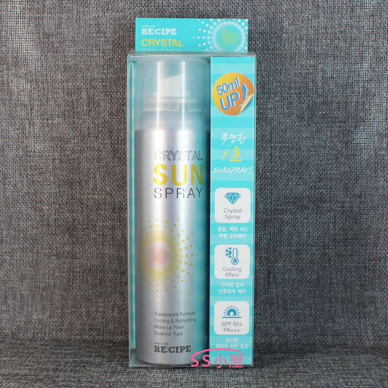 the republic of korea RECIPE crystal Sunscreen Spray SPF50 + PA +++Refreshing Moisture Anti-sweat sunscreen cream 150mlin the Skin Care/Body/Essential oils , Sunscreen(new), Sunscreen Spray category - from Buy2taobao.com to provide professional Taobao agent buy service