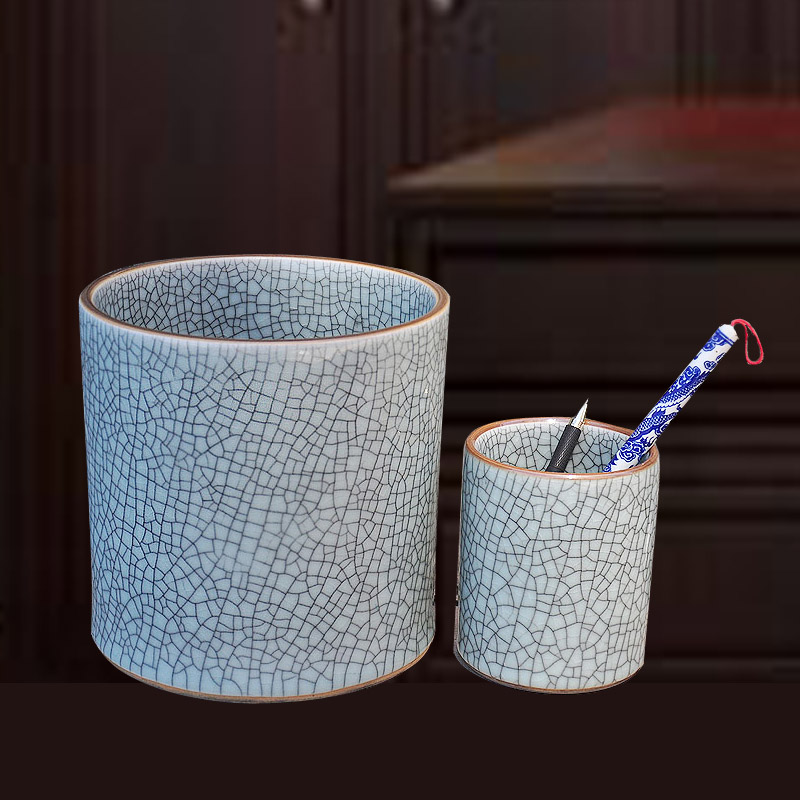 Jingdezhen Ceramics Four Treasures Ge Crack Glaze pen container Study Decoration paint brush Outsizein the Storage consolidation , Home Storage appliances , Storage tank , Pen case category - from Buy2taobao.com to provide professional Taobao agent buy service