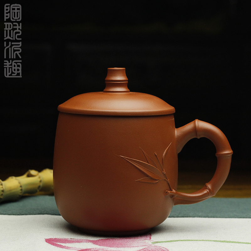Boccaro cup Tea cup All hand With cover Office lady teacup Cinnabar manual Bamboo Cap cup 1in the Tableware , Tea set , Cup category - from Buy2taobao.com to provide professional Taobao agent buy service
