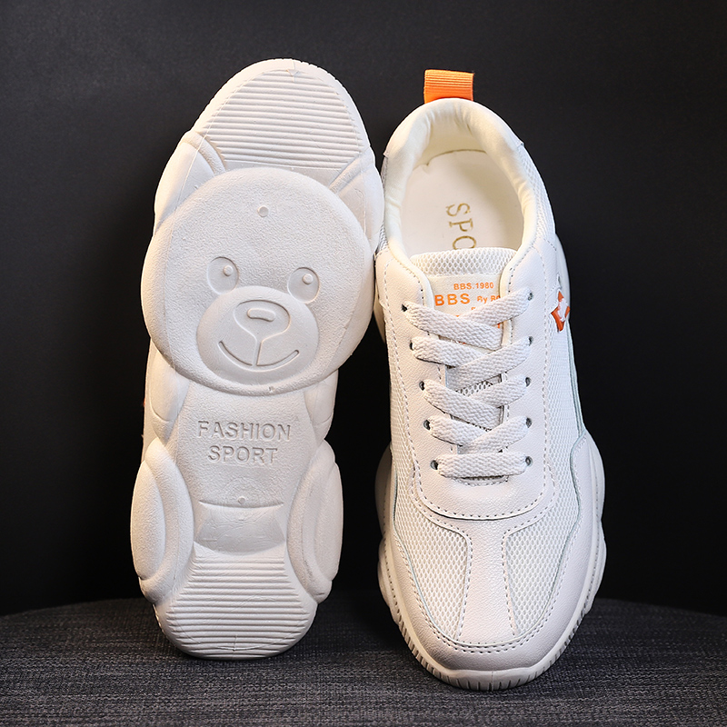 gym shoes summer ventilation The thickness of the bottom skate shoes White shoes student Women's Shoes Little Bear Flat bottom leisure time Running shoesin the Women's Shoes, High shoes category - from Buy2taobao.com to provide professional Taobao agent buy service