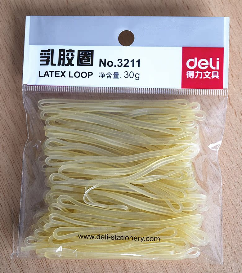 得力乳膠圈 得力3211橡皮筋 30g/袋在類目 收納整理, 家庭整理用具, 橡筋中 - 來自Buy2taobao.com提供專業的淘寶代購服務