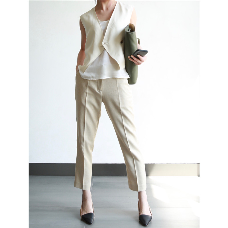 FANNIU2019 New spring and summer Back to nature Linen Imported Wool Nine points Straight Western-style trousersin the Women's clothing/Boutique , Pants , Suit pants/Dress pants category - from Buy2taobao.com to provide professional Taobao agent buy service