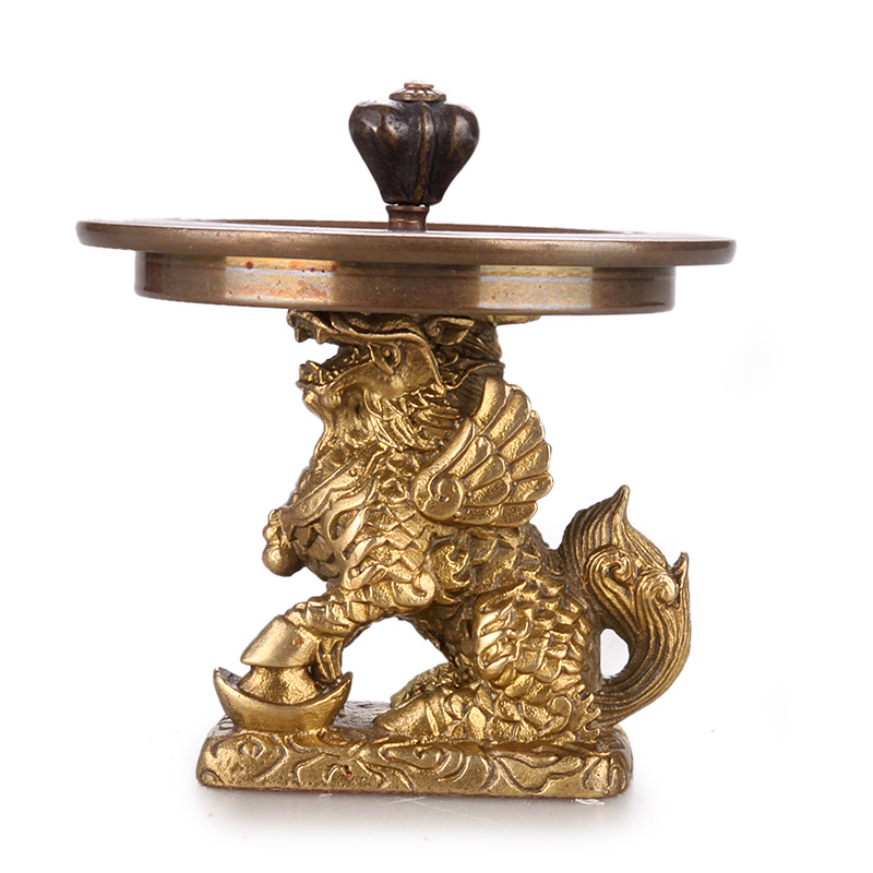 Cast iron pot cover Kirin iron pot manual Pure copper tea tray Decoration Lucky Tea darling Iron kettle accessoriesin the Tableware , Tea set , Tea/With zero category - from Buy2taobao.com to provide professional Taobao agent buy service