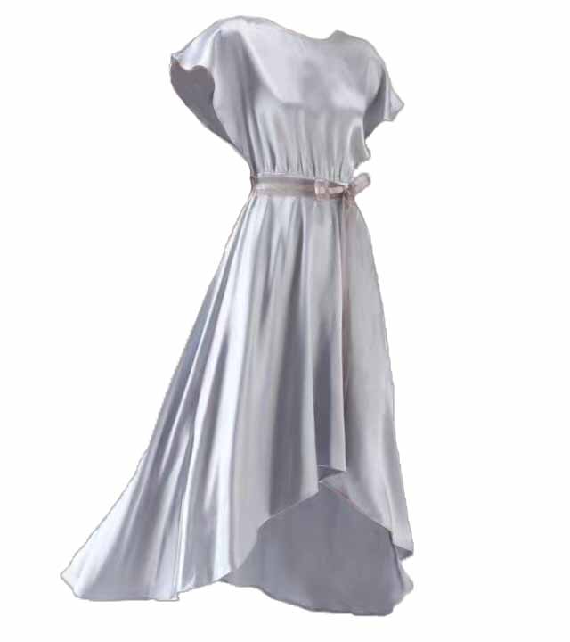 2019 new pattern summer Simplicity temperament Silk sliding Irregular Frenum Dress beltin the Women's clothing/Boutique , Dress category - from Buy2taobao.com to provide professional Taobao agent buy service