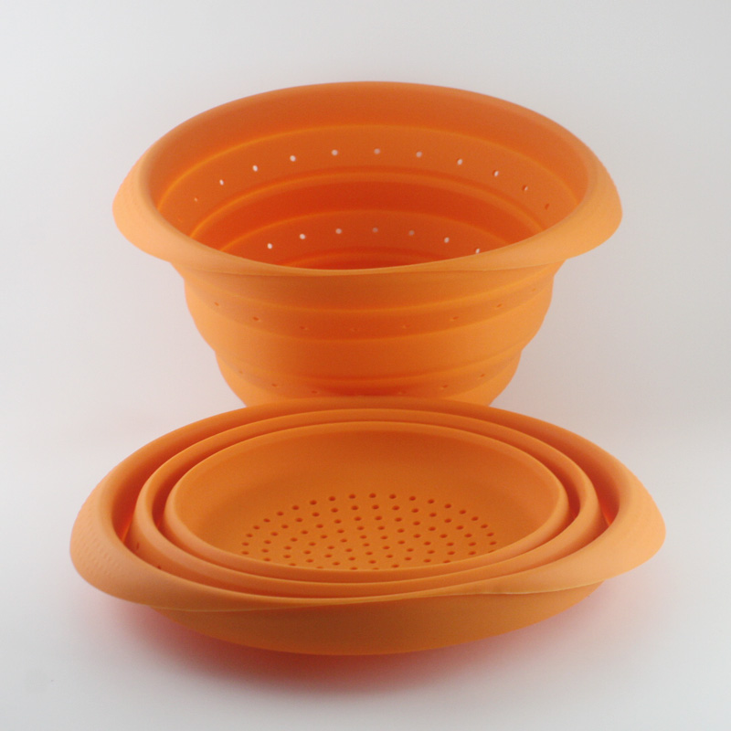Norway exports thickening Food grade silica gel Leach basket Hamper Vegetable washing and blanching basket Collapsible basket Temperaturein the Tableware , Tableware , Fruit bowl/Fruit plate/Hamper category - from Buy2taobao.com to provide professional Taobao agent buy service