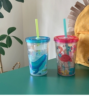3个包邮迎6.1儿童!7.5美金宝宝夏日~透明吸管杯超可爱火烈鸟海豚在类目 餐饮具, 杯子/水杯/水壶, 吸管杯中 - 来自Buy2taobao.com提供专业的淘宝代购服务