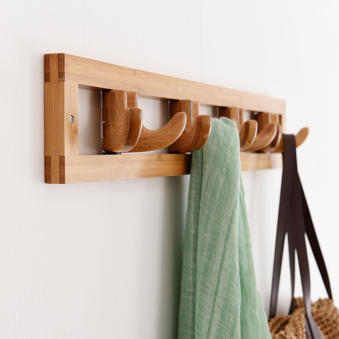 Bamboo Hooks Wall hanging Coat hooks multi-function Solid wood doors wall Coat hook Wall Row hook fold Coat rackin the Residential furniture , Furniture , Furniture hall , Entrance station+Hall cabinet+Coat Rack category - from Buy2taobao.com to provide professional Taobao agent buy service