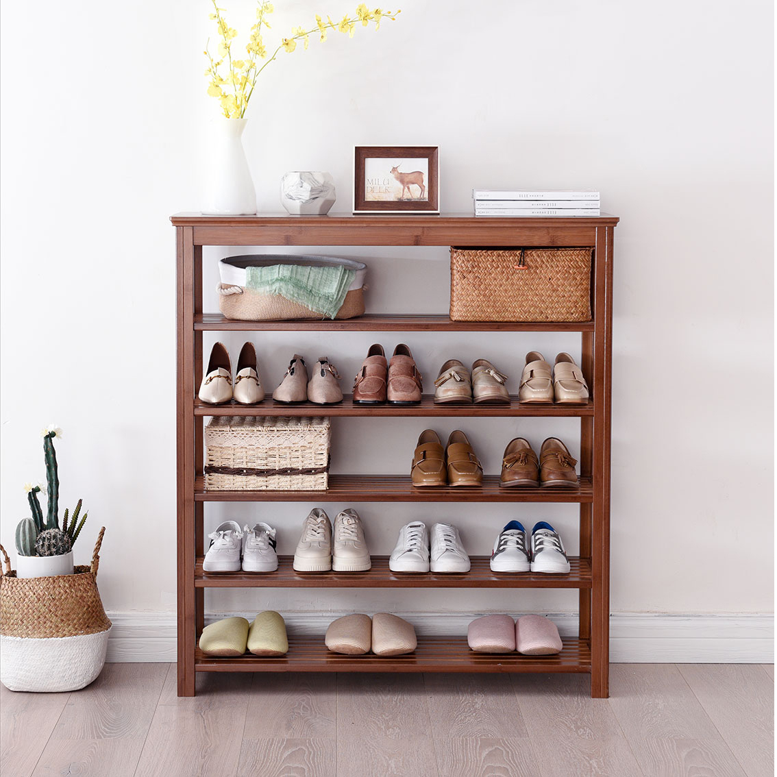 Bamboo shoe rack Economic type multi-storey household shoe rack Lockers Modern minimalist Solid wood frame Shoe changing stool Shoe cabinetin the Residential furniture , Shelf , Shoe category - from Buy2taobao.com to provide professional Taobao agent buy service