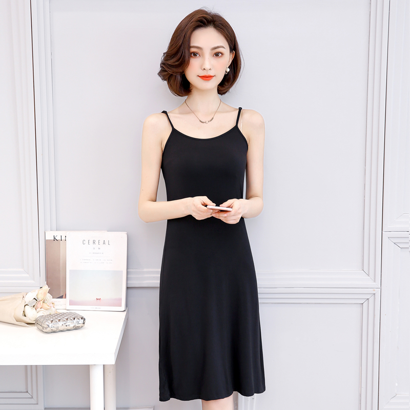 2019 new pattern Korean Edition modal Mid length version Solid Backing skirt Easy Versatile Large camisole Vest skirtin the Women's clothing/Boutique , Vest harness category - from Buy2taobao.com to provide professional Taobao agent buy service
