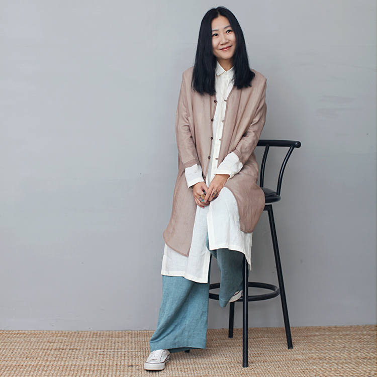 Jianghuan J&H Original design A summer literature Versatile Beige Ramie yarn Cardiganin the Women's clothing/Boutique , Shirt category - from Buy2taobao.com to provide professional Taobao agent buy service