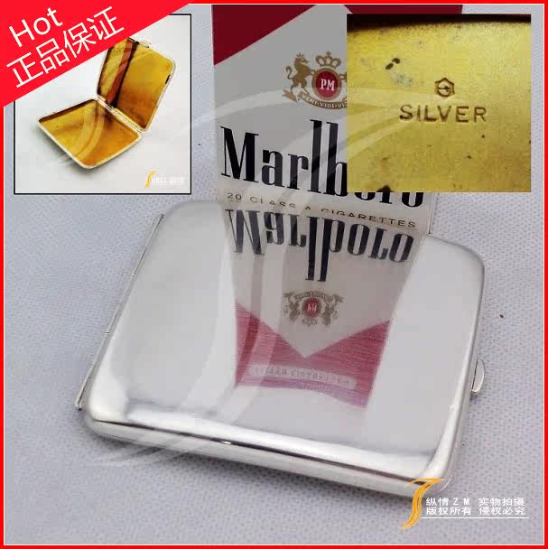 西洋古董 早期日本纯银古董镜面光版烟盒