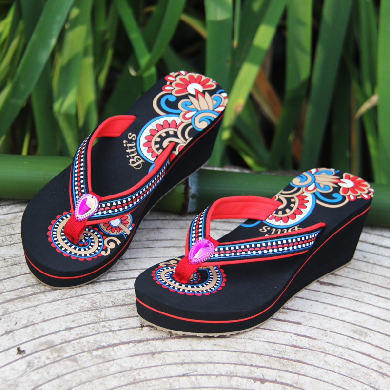 Ping-Hsien Vietnam slipper Cool summer mop leisure time High-heeled With slope Travel? on vacation Rubber sole Slip flopsin the Women's Shoes, Slippers category - from Buy2taobao.com to provide professional Taobao agent buy service