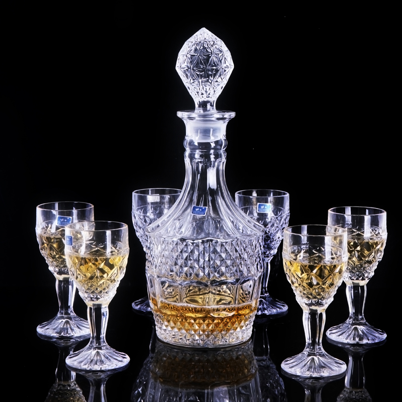Lead-free glass Wine Wine Whiskey Cup Wine cup Bottle 7 Set of parts Cup white wine Wine Setin the Tableware , Flagon/Wineglass/Wine , Wine Kit category - from Buy2taobao.com to provide professional Taobao agent buy service