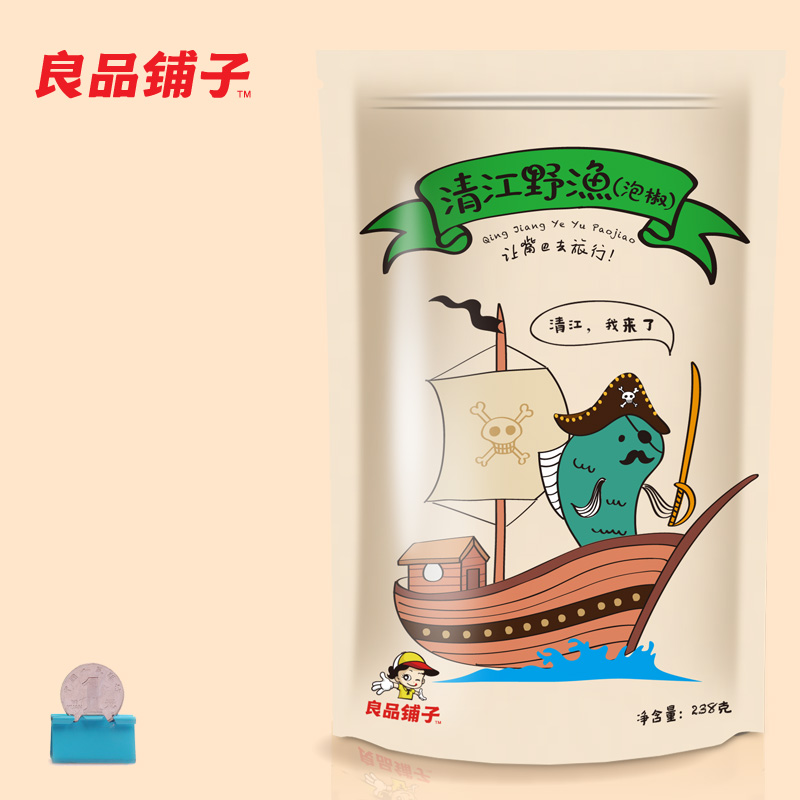 良品铺子泡椒味清江野鱼238g