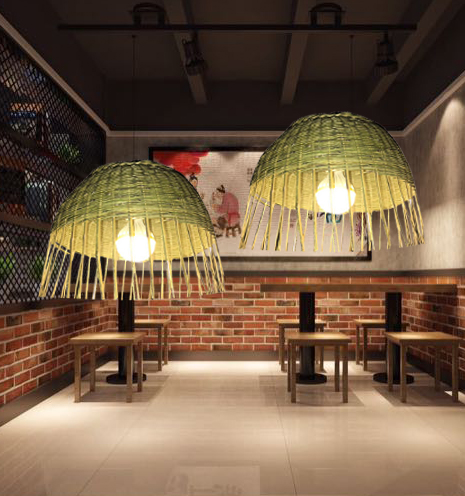 Chinese style Retro Pot shops a chandelier Agritainment Restaurant Restaurant led lamps and lanterns Bamboo hats Lampshade Straw hat Lightingin the Decoration main material , Lamps , Chandelier category - from Buy2taobao.com to provide professional Taobao agent buy service