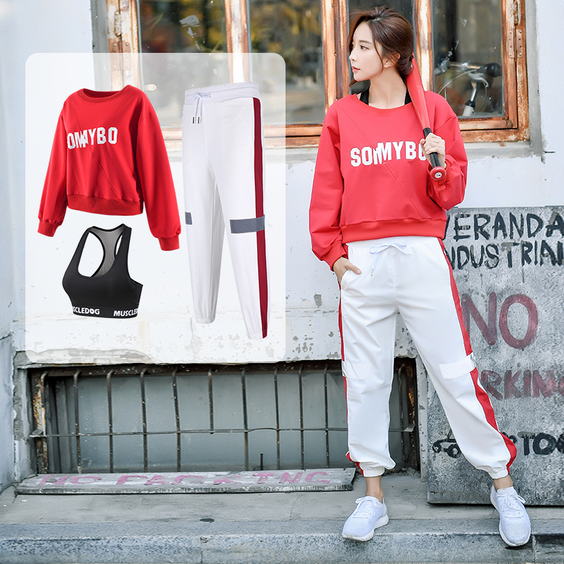 2019新款健身房运动套装女健身服速干衣瑜伽服跑步专业三件套在类目 运动/瑜伽/健身/球迷用品, 瑜伽, 瑜伽服中 - 来自Buy2taobao.com提供专业的淘宝代购服务