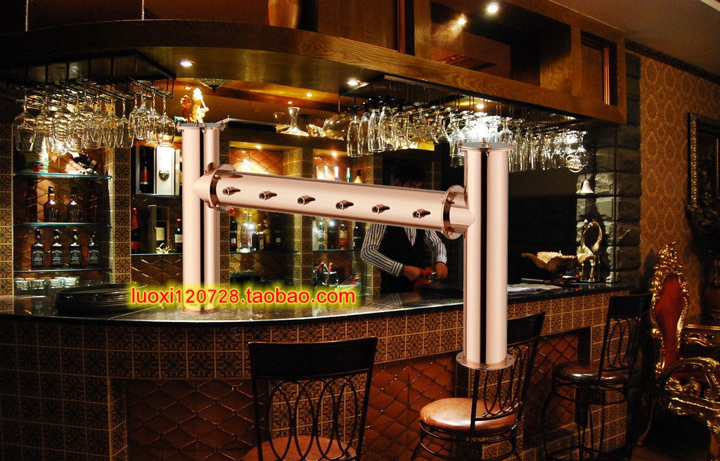 h型六头酒柱 酒吧酒柱 beer tower 吧台酒柱 不锈钢酒