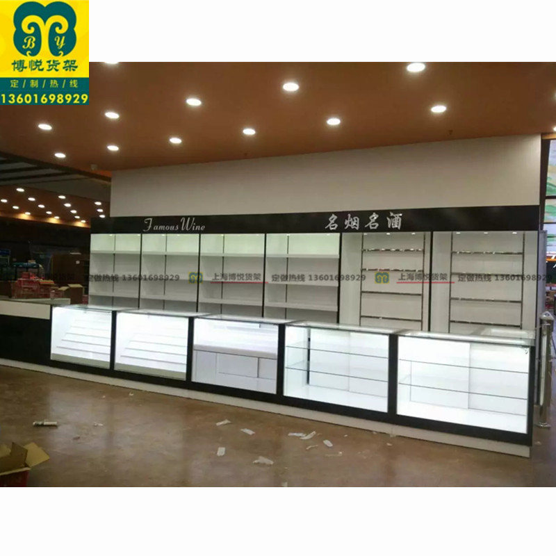 商场名酒展示柜烟柜红酒展柜展示架玻璃柜台货柜烟草柜白酒洋酒柜在类目 商业/办公家具, 货架/展柜, 精品展柜/陈列柜中 - 来自Buy2taobao.com提供专业的淘宝代购服务