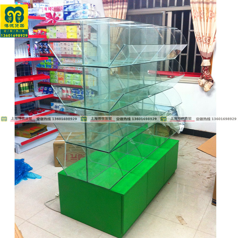 零食货柜玻璃货架食品货架饼干瓜子盒子定做木制货架炒货干货柜台|ruв категории коммерческий/офисная мебель, полки/витрина, хлеб стойка - от Buy2taobao.com для оказания профессиональной услуги покупки агента Taobao