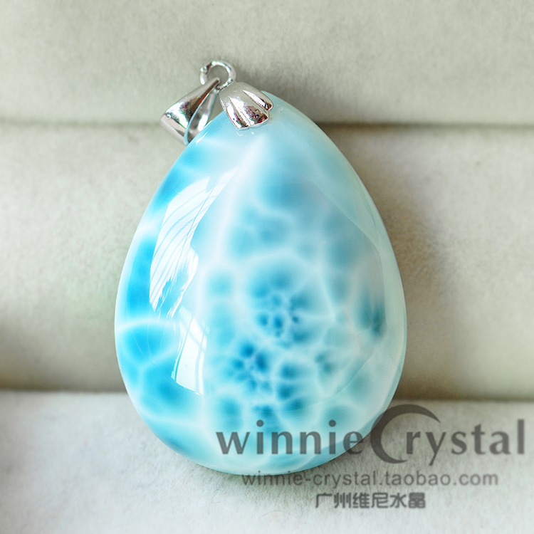 Pooh Crystal natural quality goods natural crystal Pendant La Lima Larimar Sea Treadstone Pendantin the Accessories/Fashion Jewelry, Pendant/Pendant category - from Buy2taobao.com to provide professional Taobao agent buy service