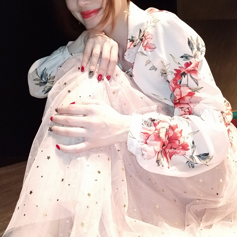 「 烈儿 」【星月神话】烫金松紧腰两件套网纱半裙 92BQ8D33|ruв категории Женская одежда, юбка - от Buy2taobao.com для оказания профессиональной услуги покупки агента Taobao