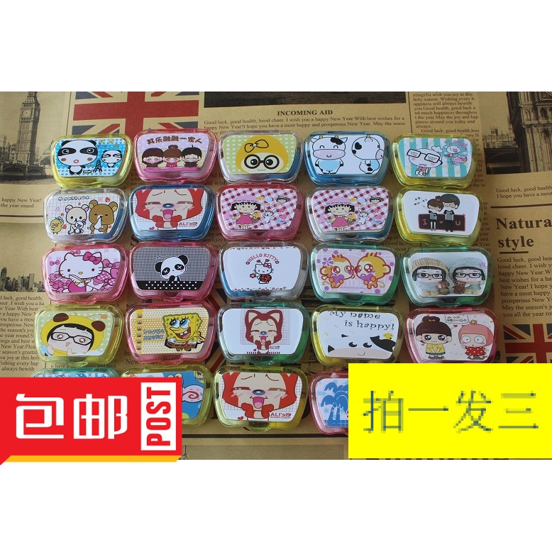 一件包邮 单独包邮 带镜子 隐形眼镜盒 配件齐全 特价 拍一发三|msdalam kategori ZIPPO/Swiss Army Knife/cermin mata, Cermin mata aksesori, ejen penjagaan, kanta sentuh kotak sahabat - dari Buy2taobao.com untuk memberikan perkhidmatan ejen Taobao profesional membeli