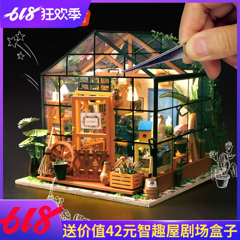 若态3D立体拼图拼装模型手工DIY小屋生日礼物女生创意凯西花房在类目 玩具/童车/益智/积木/模型, 静态模型, 建筑/DIY小屋/其他拼装模型中 - 来自Buy2taobao.com提供专业的淘宝代购服务