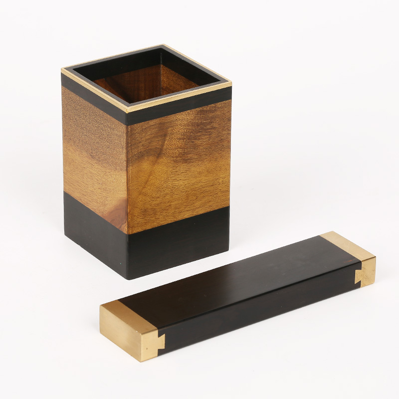 黑檀木金丝楠黄铜红木笔筒 实木中式镇尺桌面收纳创意简约办公|msdalam kategori Kamus elektronik/buku kertas elektronik/alat tulis, perumahan/perkara yang dipaparkan, periuk berus - dari Buy2taobao.com untuk memberikan perkhidmatan ejen Taobao profesional membeli