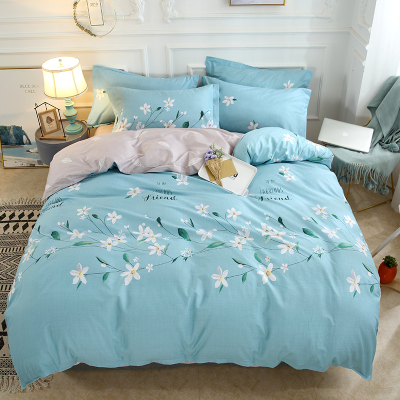 网红小清新纯棉1.8四件套床单学生宿舍单人床三件套|msdalam kategori seperai dan bantal, pakej peralatan tempat tidur/Sebuah keluarga empat/Keping kit - dari Buy2taobao.com untuk memberikan perkhidmatan ejen Taobao profesional membeli