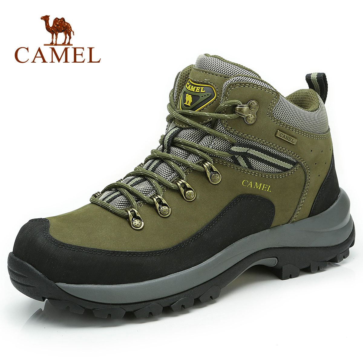 Camel outdoor shoes shoes shoes head layer cowhide skid resistant male ...