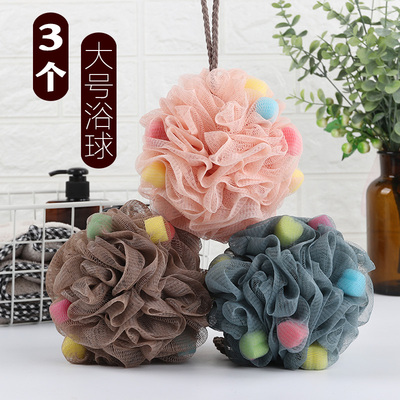 大号洗澡沐浴球泡澡球可爱少女搓澡搓背起泡洗浴用品沐浴花洗澡巾