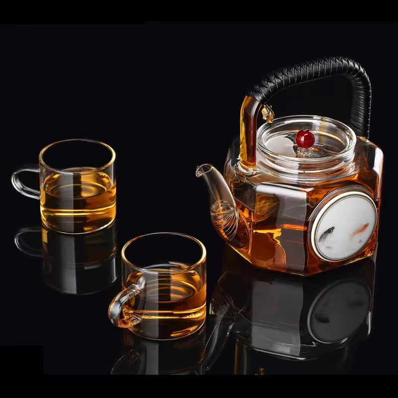 电陶炉煮茶器家用手绘陶瓷玻璃提梁壶烧水泡茶壶煮花茶炉茶具套装在类目 餐饮具, 茶具, 茶壶中 - 来自Buy2taobao.com提供专业的淘宝代购服务