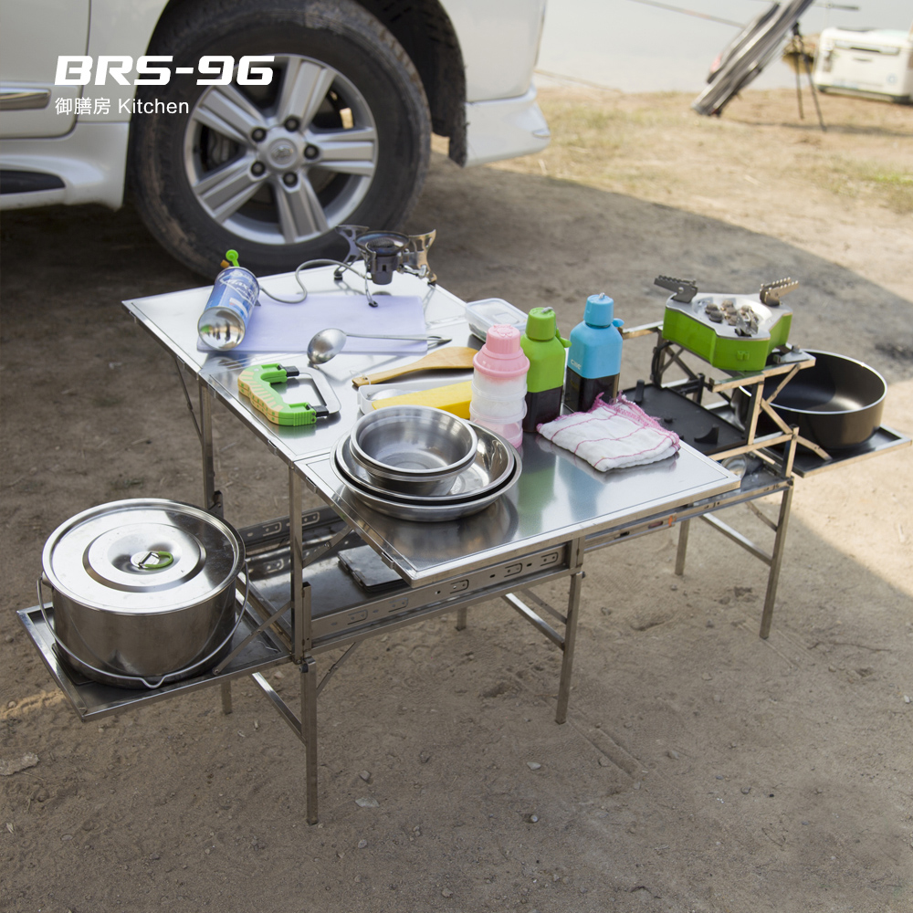 Brother BRS-96 Imperial room outdoors Camp portable Stainless steel Liftable Folding table Picnic Tablein the Outdoor/Mountaineer/Camping/Travel Goods , Outdoor Furniture , Outdoor tables category - from Buy2taobao.com to provide professional Taobao agent buy service