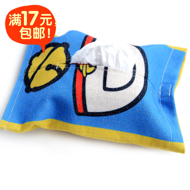 Doraemon Korean Cartoon Cotton and hemp Tissue box Fabric art Towel sets Tissue pack household Office Pumping bagin the Storage consolidation , Home Storage appliances , Pouch , Towel sets category - from Buy2taobao.com to provide professional Taobao agent buy service