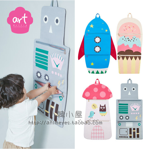 韩国EMS包邮-baby muffin儿童玩具收纳袋/宝宝多用途双层墙挂袋|msdalam kategori penyatuan simpanan, Rumah Storage Appliances, Pouch, penyimpanan beg - dari Buy2taobao.com untuk memberikan perkhidmatan ejen Taobao profesional membeli