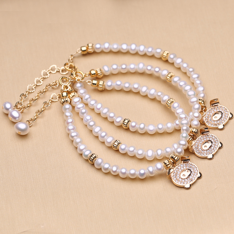 Freshwater pearls Bracelet Net Red Mini Pearl Hand string temperament Adjustable Year of fate Zodiac Piggy Braceletin the Jewelry/Diamond/Jade/Gold , Natural pearls (New) , Bracelets category - from Buy2taobao.com to provide professional Taobao agent buy service