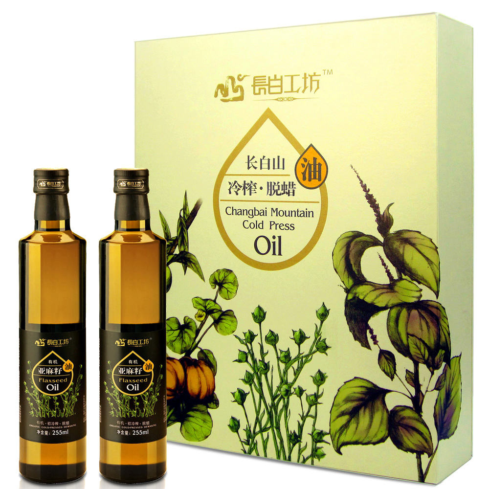 长白工坊 天然有机物理低温脱蜡冷榨亚麻子油255ML*2瓶豪华礼盒装在类目 粮油米面/南北干货/调味品, 食用油/调味油, 其它中 - 来自Buy2taobao.com提供专业的淘宝代购服务