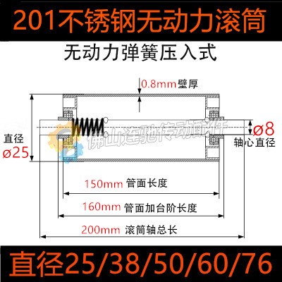 25mm托辊无动力辊筒 201不锈钢无动力滚轴滚筒 现成品25*150-1000在类目 五金/工具, 机械五金, 托辊中 - 来自Buy2taobao.com提供专业的淘宝代购服务