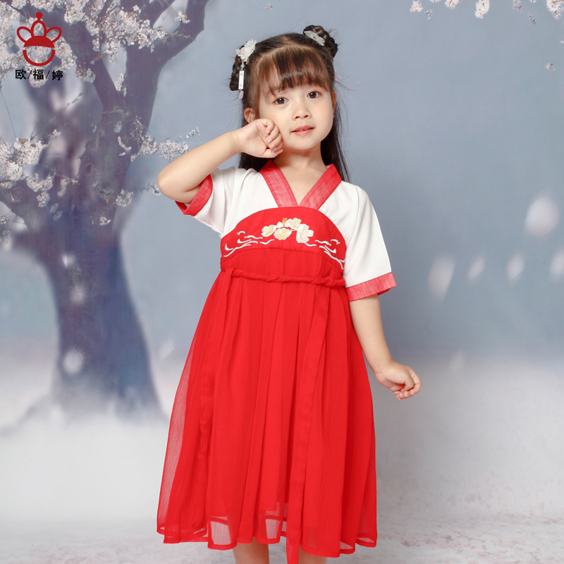 女童汉服襦裙中国风原创夏装幼儿童古装超仙小女孩连衣裙宝宝唐装|msdalam kategori Kanak-kanak/Bayi/Keluarga dipasang, Kanak-kanak cheongsam/pakaian/pakaian kebangsaan, pakaian - dari Buy2taobao.com untuk memberikan perkhidmatan ejen Taobao profesional membeli